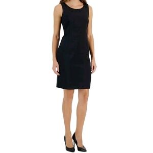 LESUIT Crepe Black Sleeveless Sheath Dress NWT Size 4